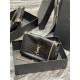 YSL KATE MEDIUM REVERSIBLE CHAIN BAG IN SUEDE AND CROCODILE-EMBOSSED LEATHER SIZE:28,5 X 20 X 6 CM