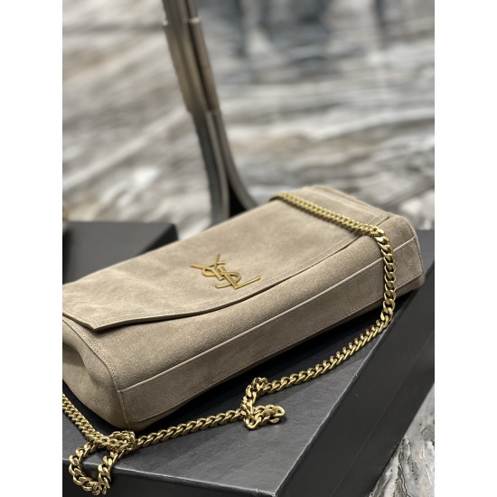 YSL KATE MEDIUM REVERSIBLE CHAIN BAG IN SUEDE AND LEATHER SIZE: 28.5x20x6cm