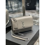 YSL SUNSET MEDIUM CHAIN BAG IN SMOOTH LEATHER SIZE:22 X 16 X 8 CM