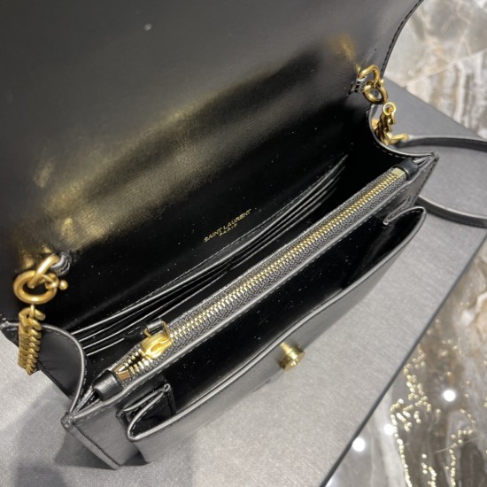 YSL SUNSET CHAIN WALLET IN SMOOTH LEATHER SIZE: 19 X 14 X 5,5 CM