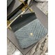 YSL COLLEGE MEDIUM CHAIN BAG IN QUILTED SUEDE SIZE: 24 X 17 X 6,5 CM