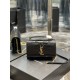 YSL SUNSET CHAIN WALLET IN CROCODILE-EMBOSSED SHINY LEATHER SIZE: 19x14x5.5cm