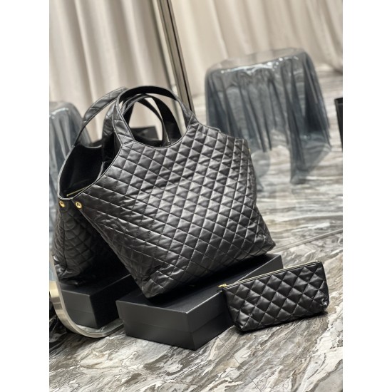 YSL ICARE MAXI SHOPPING BAG IN QUILTED LAMBSKIN Size: 38/58 X 43 X 8 CM