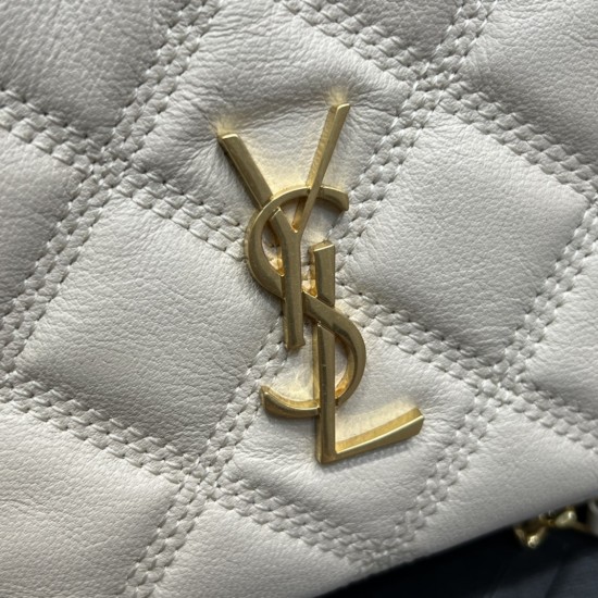 YSL BECKY sheepskin diamond quilted double zipper clutch bag Size: 19x11x5cm