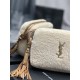 YSL LOU lambswool with leather camera bag Size: 23x16x6cm