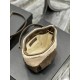 YSL JOE MINI BUCKET CHEVRONS IN SUEDE AND SHEARLING Size:19x13x13cm