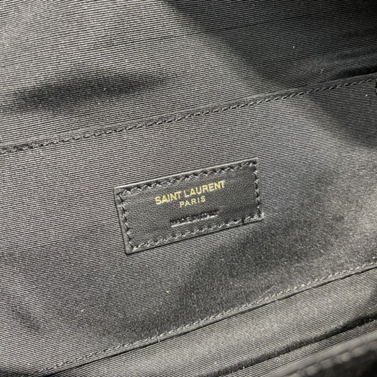 YSL CASSANDRE CLASSIC BELT BAG IN GRAIN DE POUDRE EMBOSSED LEATHER Size: 25 X 14 X 3,5 CM