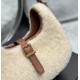 YSL Hobo lamb fur with leather underarm crossbody bag Size: 24.5×18×7cm