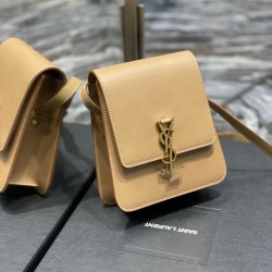 YSL KAIA NORTH/SOUTH SATCHEL IN VEGETABLE-TANNED LEATHER Size: 17 X 18 X 7 CM