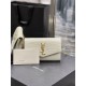 YSL UPTOWN CHAIN WALLET IN CROCODILE-EMBOSSED SHINY LEATHER