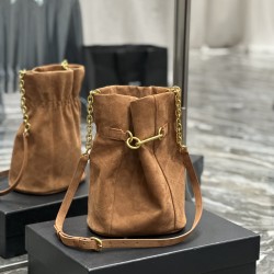 YSL LE MAILLON BUCKET BAG IN SUEDE Size: 19 X 27 X 12 CM