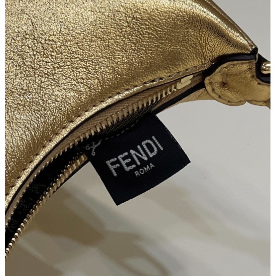 NANO FENDIGRAPHY Gold leather charm