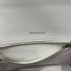 BALENCIAGA HOURGLASS HANDBAG GRAFFITI IN OPTIC WHITE