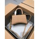 BALENCIAGA HOURGLASS HANDBAG IN SPARKLING FABRIC IN GOLD  19x8x21CM