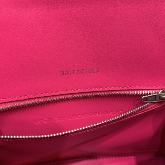 BALENCIAGA HOURGLASS HANDBAG GRAFFITI IN OPTIC WHITE