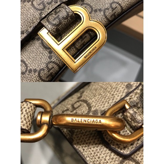 BALENCIAGA HOURGLASS HANDBAG Size:19x8x21CM