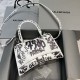 BALENCIAGA HOURGLASS HANDBAG GRAFFITI IN OPTIC WHITE