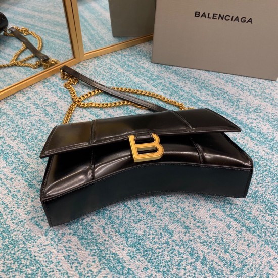 BALENCIAGA HOURGLASS WALLET ON CHAIN BOX IN  Size: 23x14x5.8CM