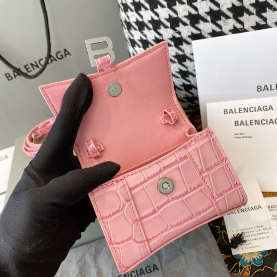 BALENCIAGA HOURGLASS MINI HANDBAG Size: 12x4x7.5CM