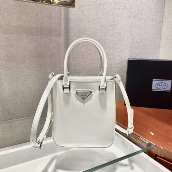 Prada Small brushed leather tote