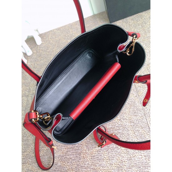 Medium Saffiano Leather Double Prada Bag