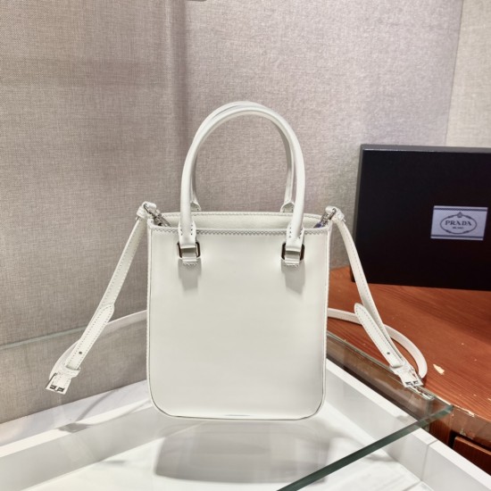 Prada Small brushed leather tote