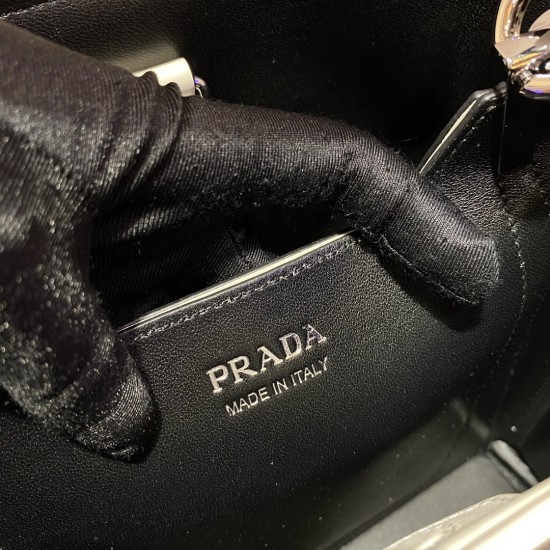 Medium Saffiano Leather Prada Panier Bag