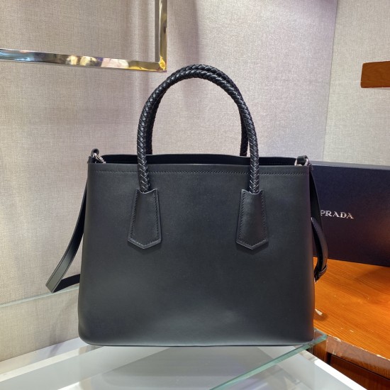 Medium Saffiano Leather Double Prada Bag