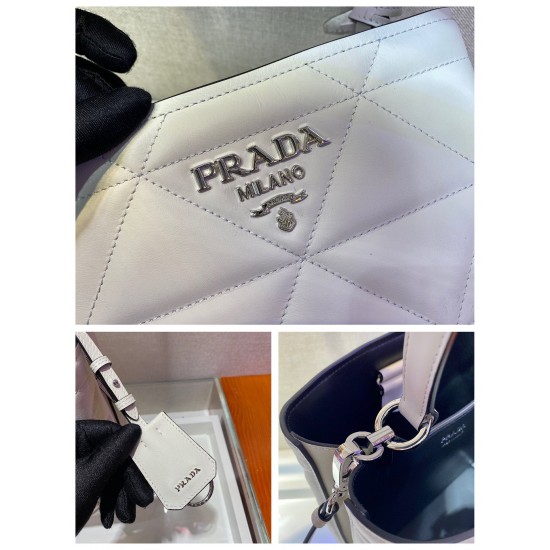 Medium Saffiano Leather Prada Panier Bag