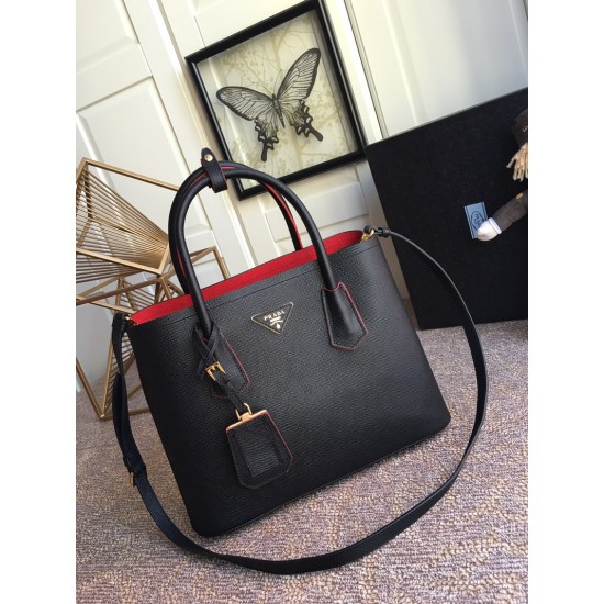 Medium Saffiano Leather Double Prada Bag