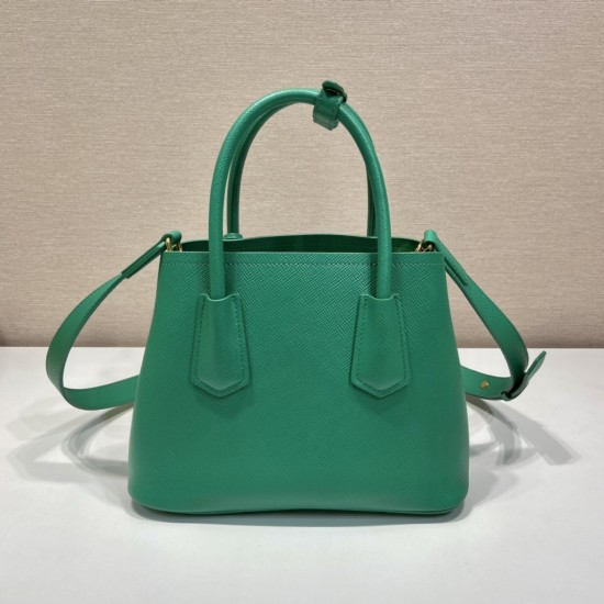 Prada Double Saffiano leather mini bag Size: 25x18.5x12.5cm