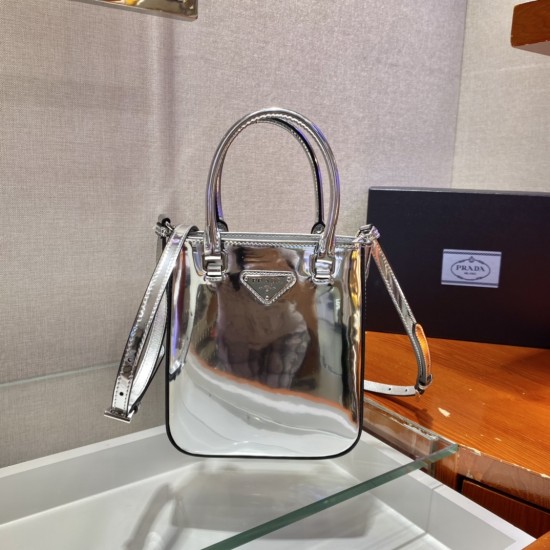 Prada Small brushed leather tote