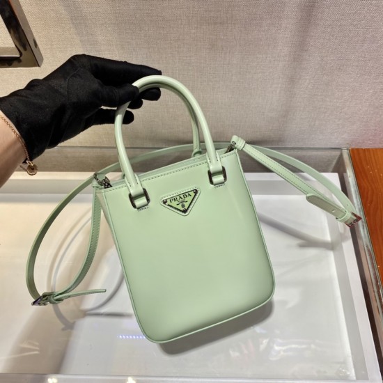 Prada Small brushed leather tote