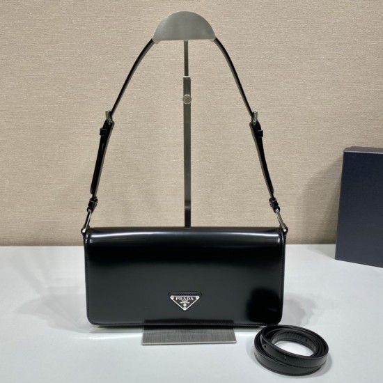 Brushed leather Prada Femme bag  Size:26x12x4.8cm