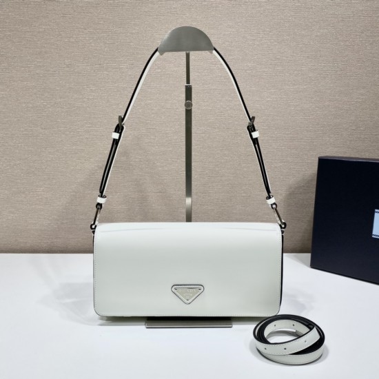 Brushed leather Prada Femme bag  Size:26x12x4.8cm