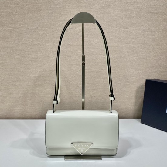 Prada Emblème brushed-leather bag