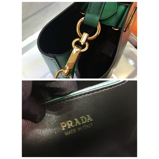 Medium Saffiano Leather Prada Panier Bag