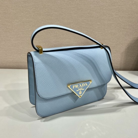 Prada Emblème Saffiano shoulder bag Size:22x16x6CM