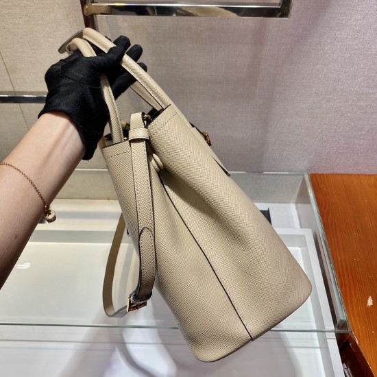 Medium Saffiano Leather Double Prada Bag