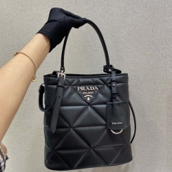Medium Saffiano Leather Prada Panier Bag