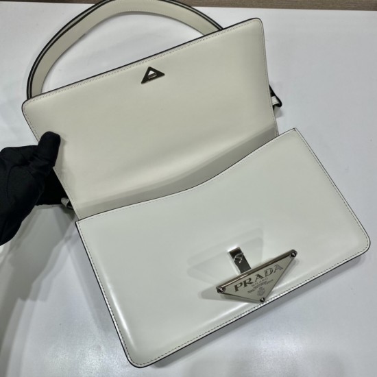 Prada Emblème brushed-leather bag