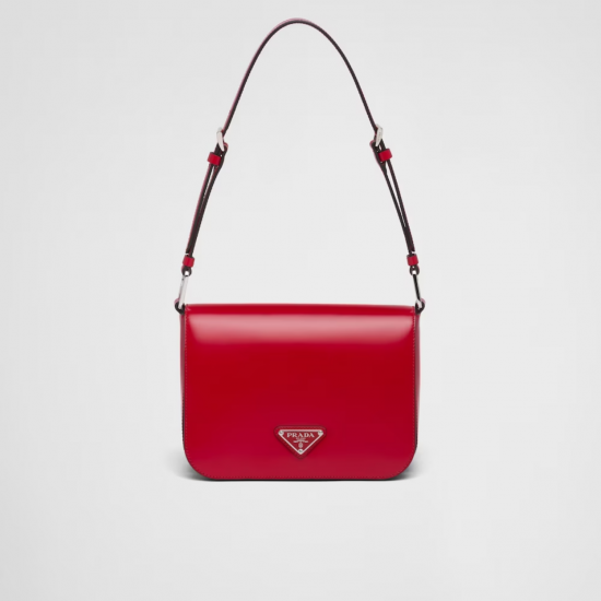 Prada Brushed leather shoulder bag