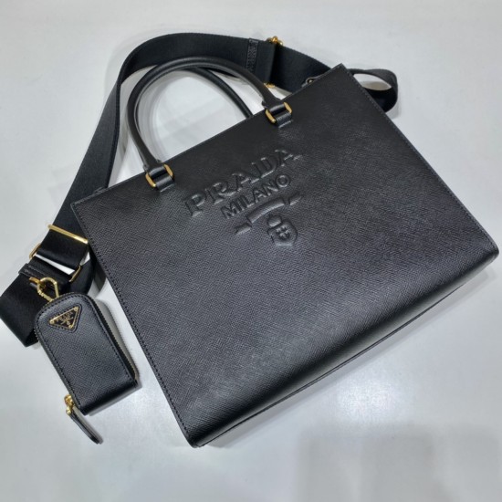 Prada Medium Saffiano leather handbag  Size:28x22x9cm