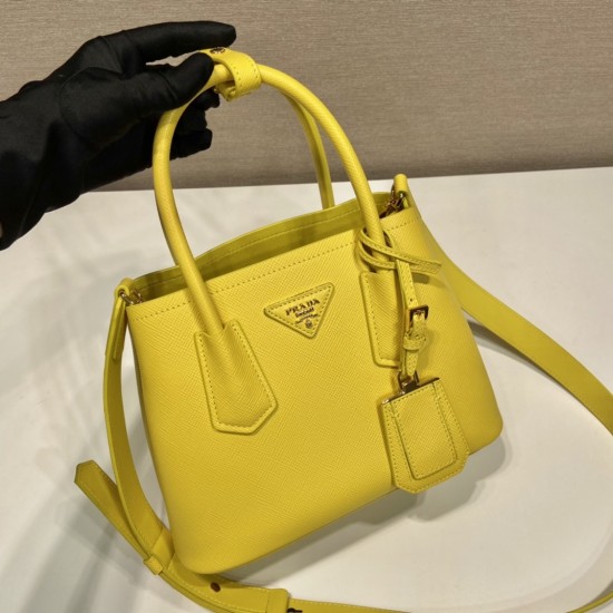 Prada Double Saffiano leather mini bag Size: 25x18.5x12.5cm