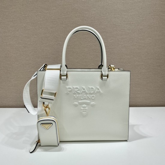 Prada Medium Saffiano leather handbag  Size:28x22x9cm