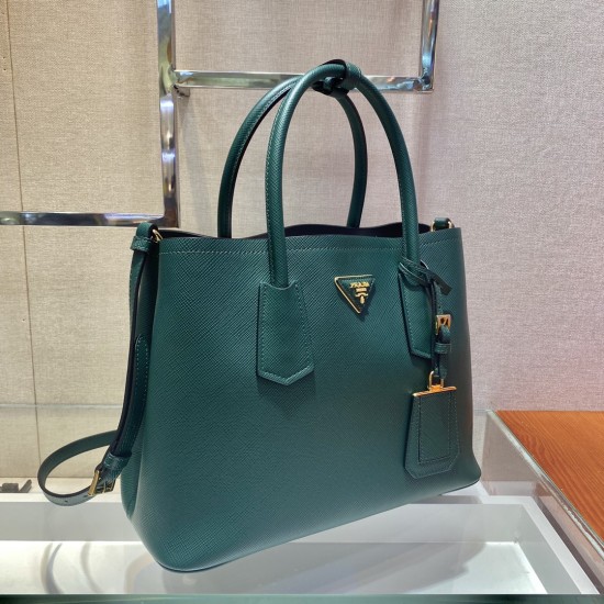 Medium Saffiano Leather Double Prada Bag