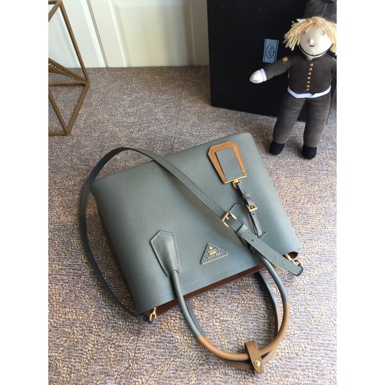 Medium Saffiano Leather Double Prada Bag