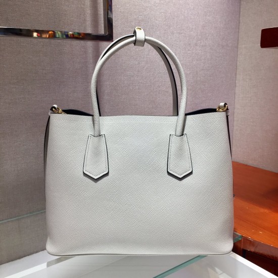 Medium Saffiano Leather Double Prada Bag