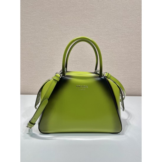 Small brushed leather Prada Supernova handbag Size：25.5x18x13.5cm