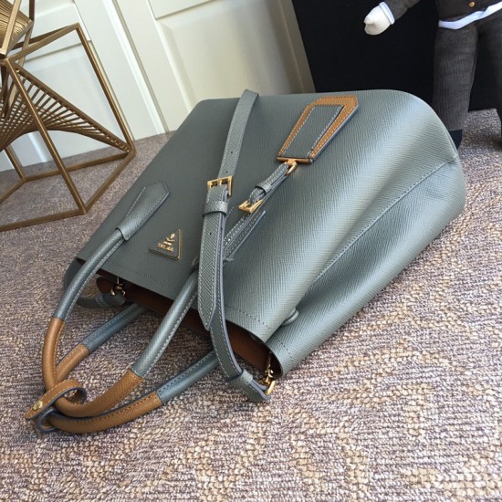 Medium Saffiano Leather Double Prada Bag